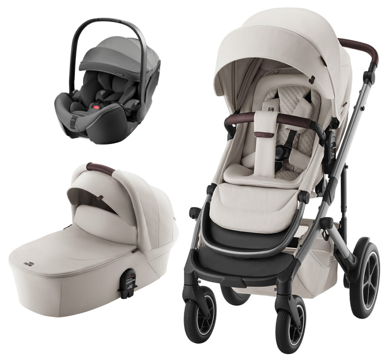 Коляска 3 в 1 Britax Roemer Smile 5Z LUX и автокресло Baby-Safe PRO Style Mineral Grey Soft Taupe