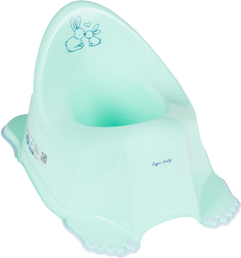 Детский горшок Tega Baby Little Bunnies (Кролики) муз. зелёный