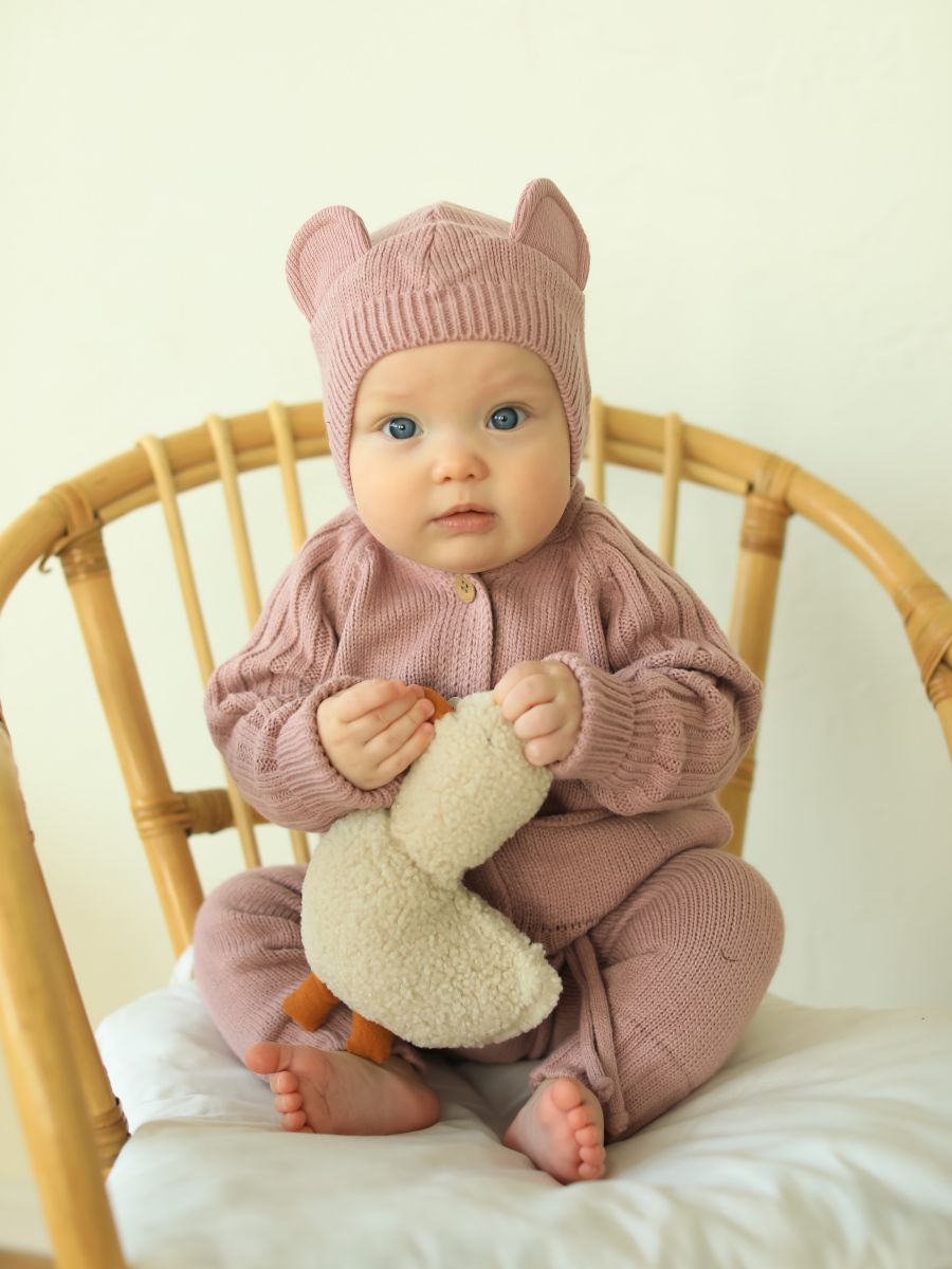Кофточка с капюшоном и штанишки Little Star Лапша 0011 (ЧЗ-нк) розовый вереск 62