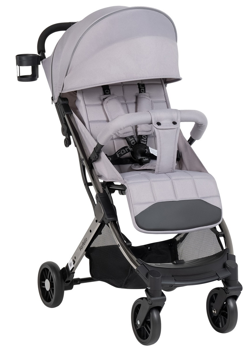 Детская прогулочная коляска Farfello Comfy Go Comfort Chrome блестящий серый