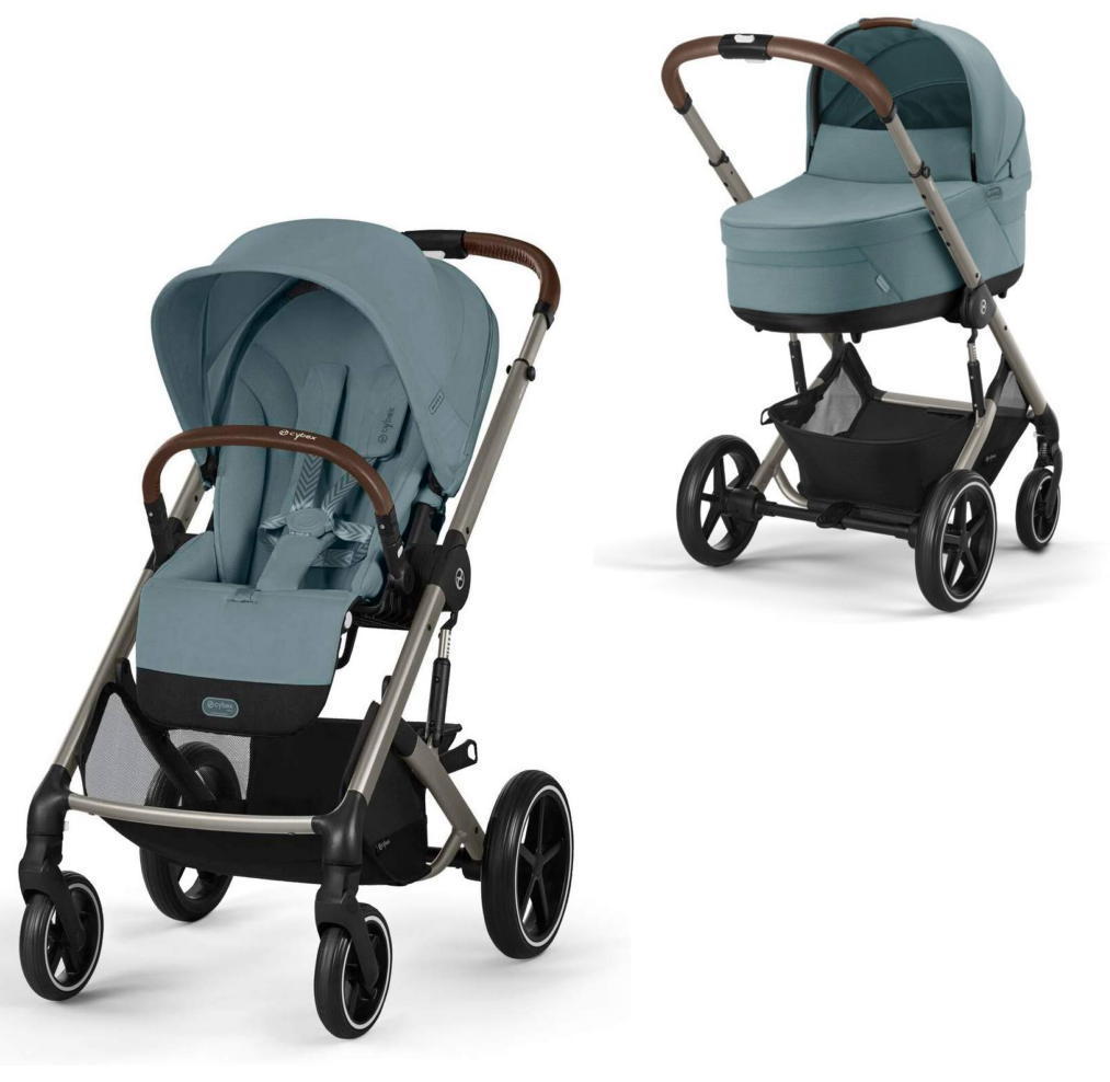 Коляска Cybex Balios S Lux TPE complete 2 в 1 Stormy Blue с дождевиками