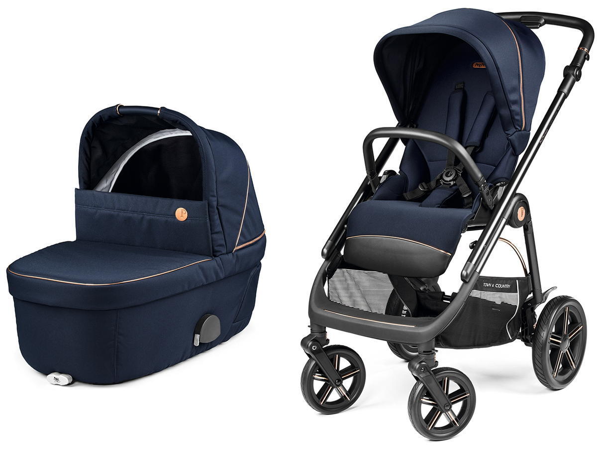 Коляска Peg Perego Veloce TC Brio Culla Belvedere 2 в 1 Blue Shine