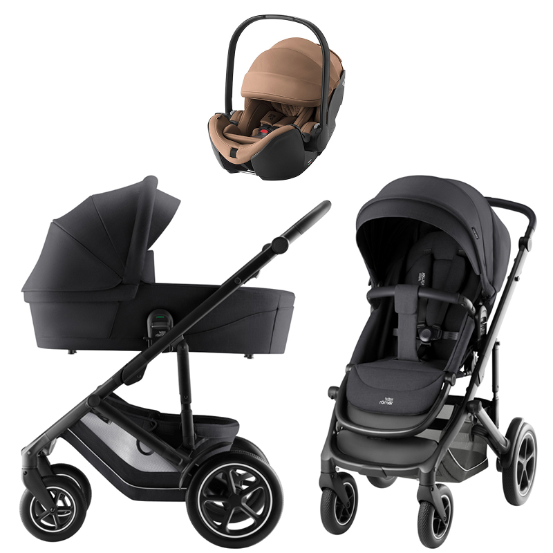 Коляска 3 в 1 Britax Roemer Smile 5Z Style и автокресло Baby-Safe PRO LUX Warm Caramel Carbon Black