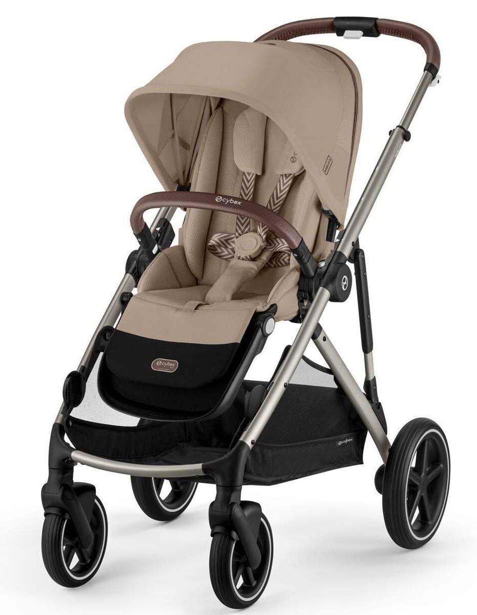 Прогулочная коляска Cybex Gazelle S TPE Almond Beige с корзиной и дождевиком
