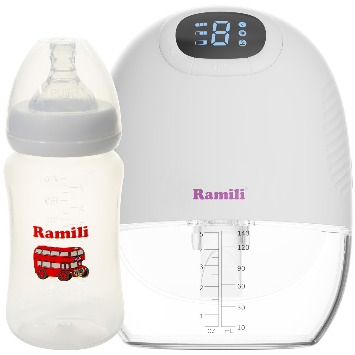 Четырехфазный электрический молокоотсос Ramili SE300 с бутылочкой 240ML
