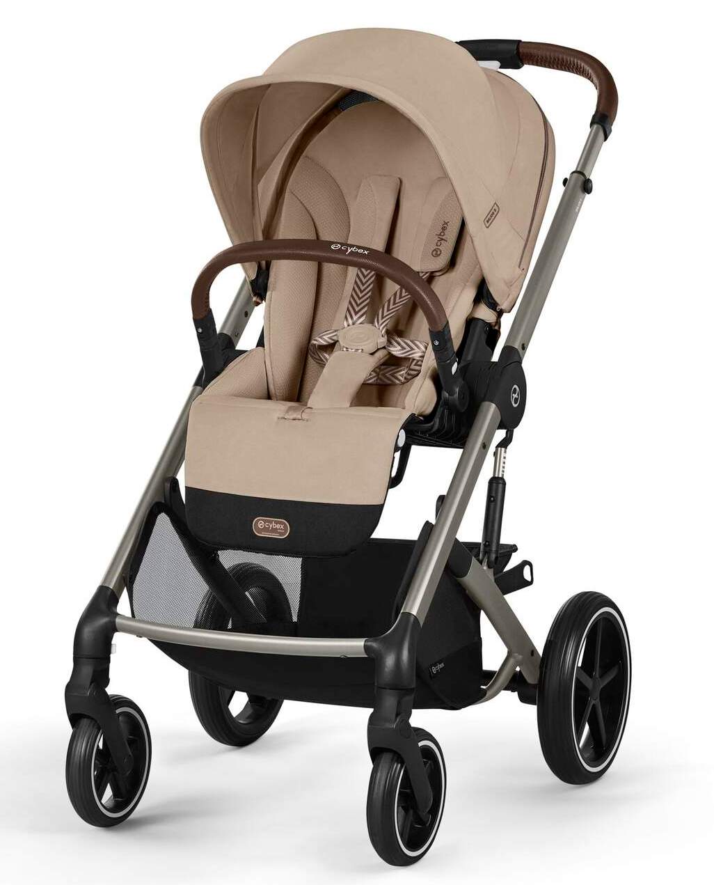 Прогулочная коляска Cybex Balios S Lux TPE 2025 Almond Beige с дождевиком