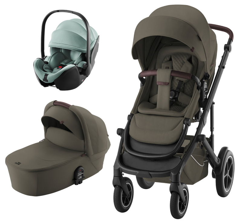 Коляска 3 в 1 Britax Roemer Smile 5Z LUX и автокресло Baby-Safe PRO Jade Green Urban Olive