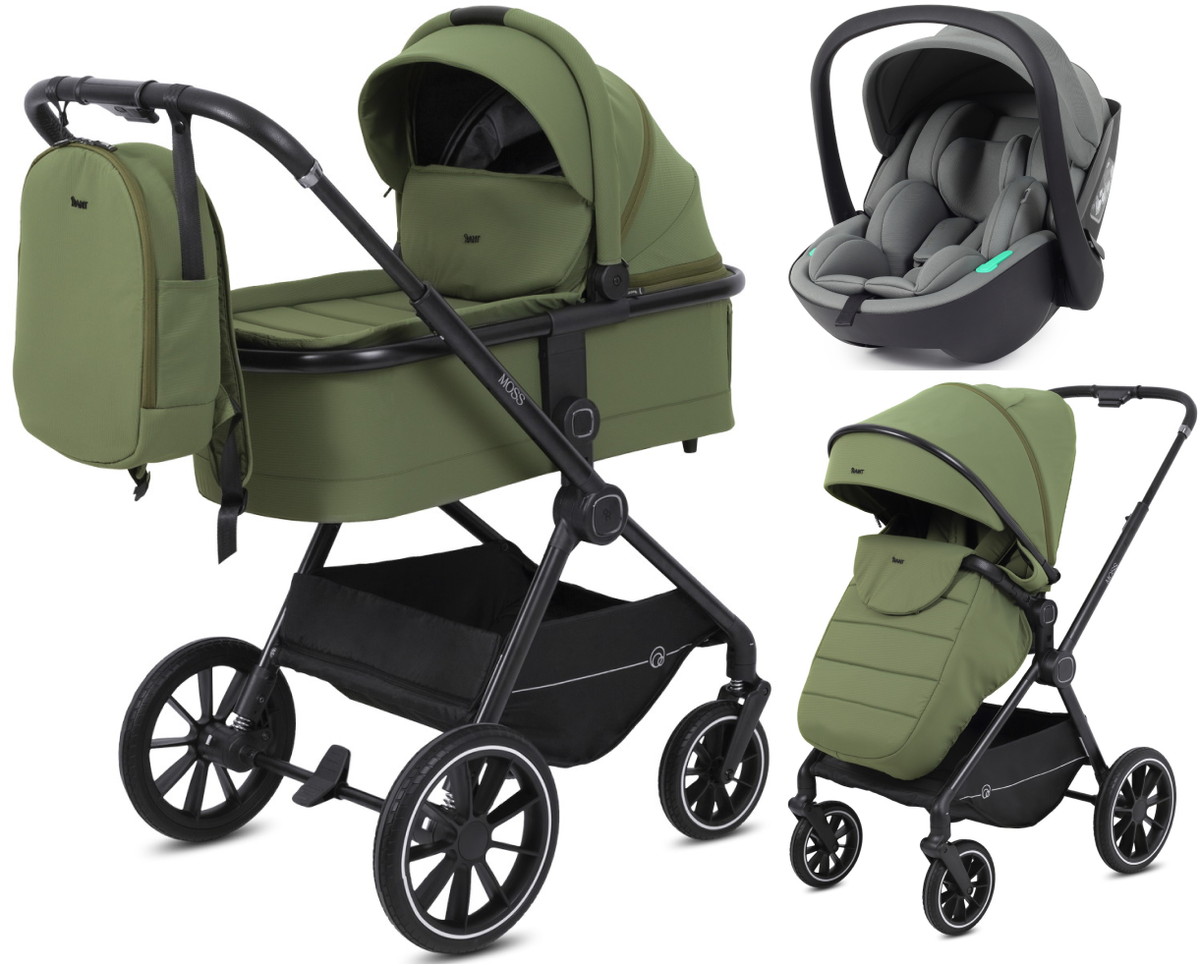 Детская коляска Rant Moss 3 в 1 с автокреслом Miro Olive Olive
