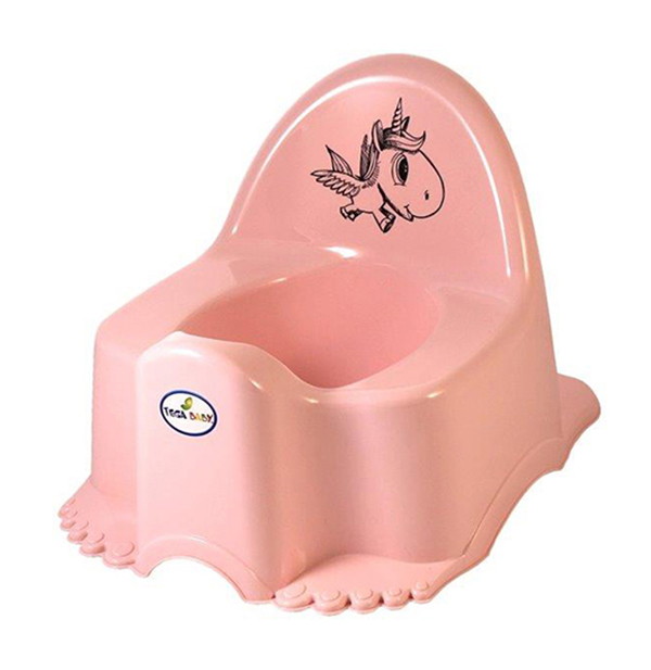 Детский горшок Tega Baby Eco Jednorozec (Единорог) муз. PO-055-104 светло-розовый
