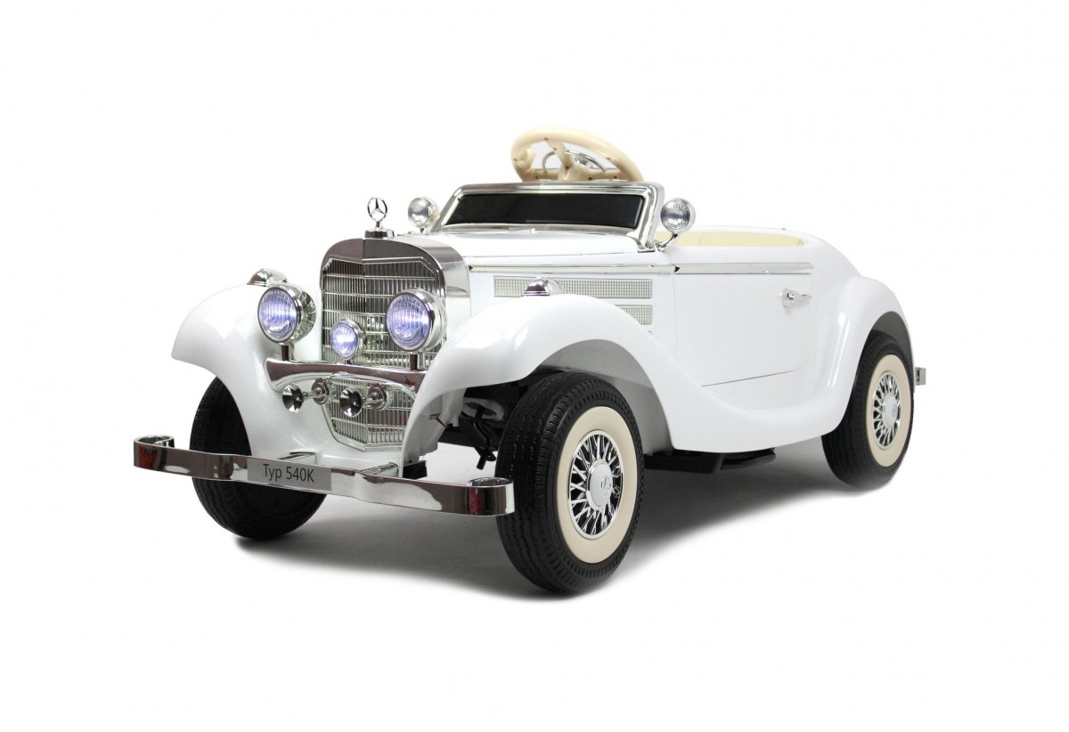 Детский электромобиль RiverToys Mercedes-Benz Typ 540K белый