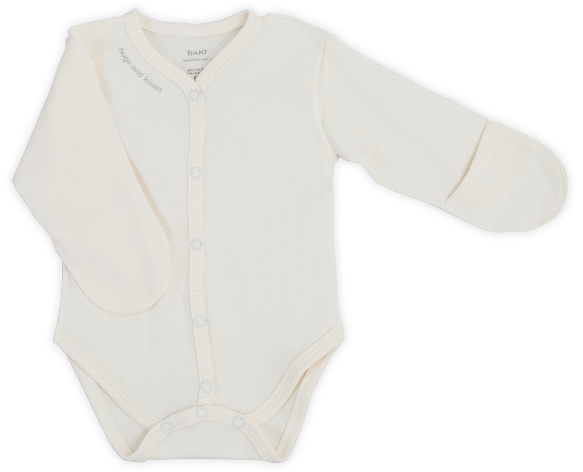 Боди Rant Hugs and Kisses с длинным рукавом 6472/6772 Vanilla Beige 62