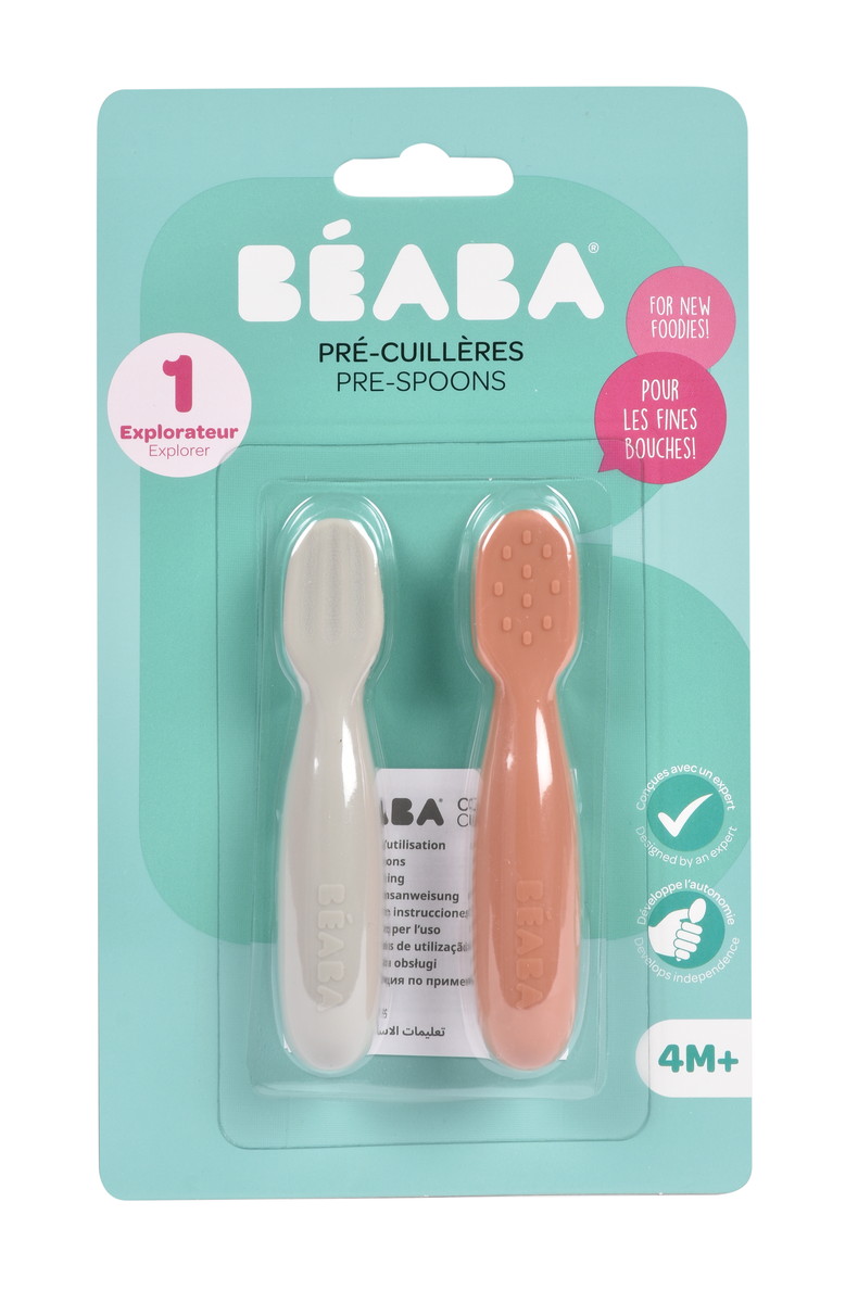 Набор Beaba из двух силиконовых ложек, для кормления 4+ 913579 TERRA/G