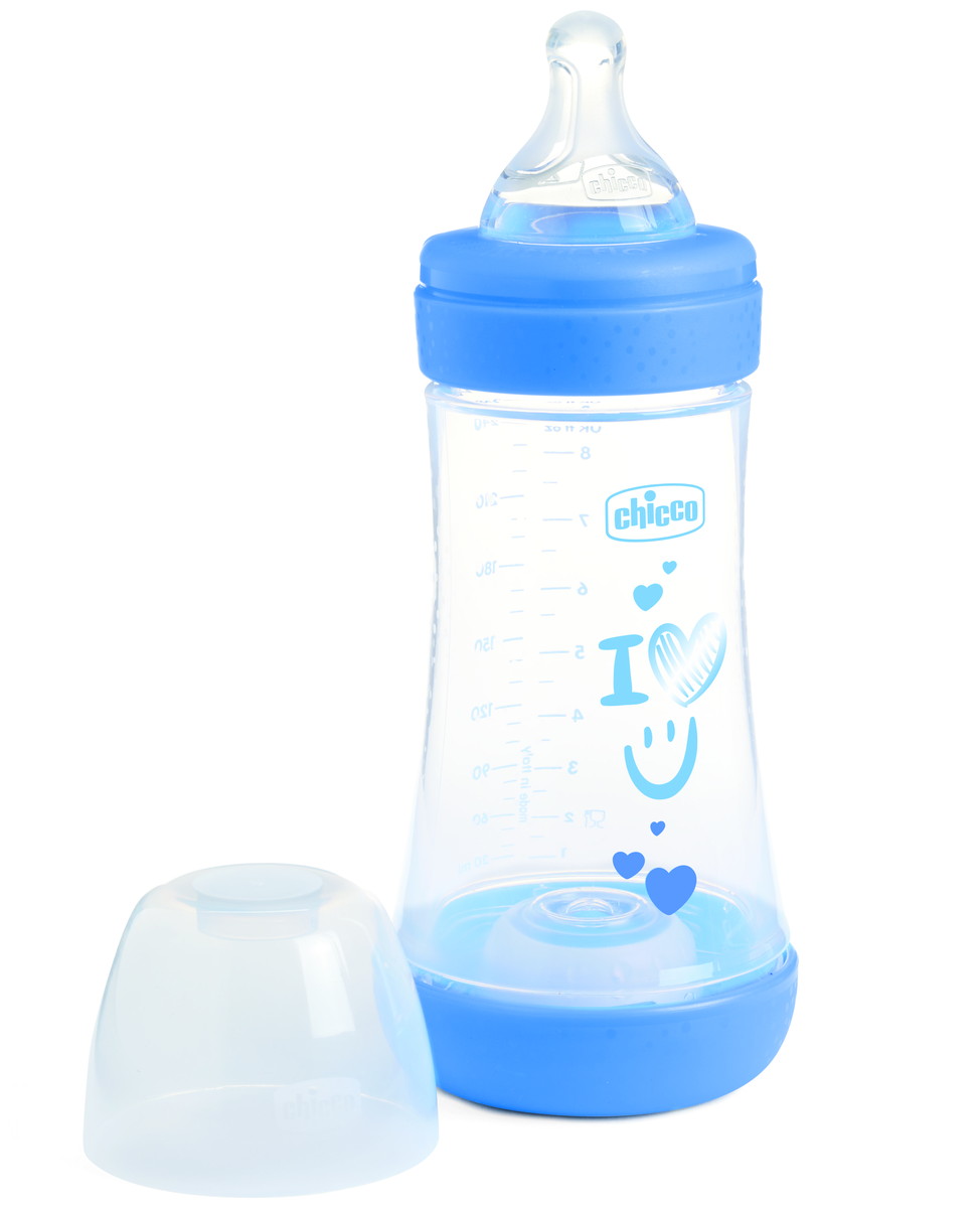 Детская бутылочка Chicco Perfect 5, норм.поток,с/с, 240 мл Boy