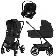 Коляска Cybex Talos S Lux BLK complete Aton S2 Moon Black 3 в 1 Moon Black с дождевиками