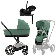 Коляска Cybex Priam IV Rosegold complete Cloud G Magic Black Base G 4 в 1 Leaf Green