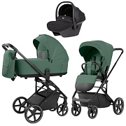 Коляска Carrello Alfa CRL-6522 2025 Nova DK791 Black Line 3 в 1 Meadow Green