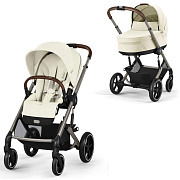 Коляска Cybex Balios S Lux TPE 2025 2 в 1 Seashell Beige с дождевиками