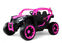 Детский электромобиль RiverToys X707XX BLACK-PINK/черно-розовый