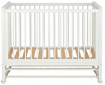 Детская кроватка Polini kids Simple 111 с маятником белый