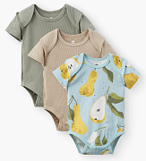 Боди детское Happy Baby 3 шт. 90133-0 ЧЗ груша/pear, 56 56
