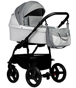 Детская коляска Indigo Impulse Eco 2 в 1 Ie03 белая кожа/серый