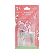 Маникюрный набор Roxy-Kids - ножницы, пилочка, кусачки RBM-001-P розовый