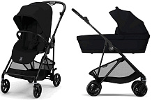 Коляска Cybex Melio Carbon 2 в 1 Magic Black с дождевиками