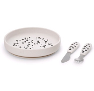 Набор силиконовой посуды Elodie - тарелка, вилка, нож Dalmatian Dots