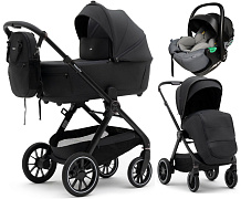 Коляска Agex Prima Pro 3 в 1 с автокреслом i-Safe S Grey Midnight Grey (Темно-серый)