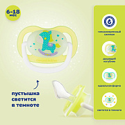 Пустышка силиконовая Canpol babies Toys ортодонтическая, симметричная 6-18 мес 23/257 зеленый