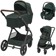 Коляска детская Maxi-Cosi Oxford Plus 3 в 1 с автокреслом Pebble 360 Pro Twillic Green 1978403110 Twillic Green/Зеленый