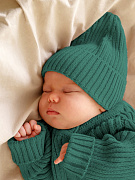 Шапочка вязаная AmaroBaby Pure Love Tot, демисезонная ЧЗ зеленый 40