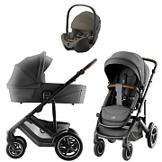 Коляска 3 в 1 Britax Roemer Smile 5Z Style и автокресло Baby-Safe PRO LUX Urban Olive Mineral Grey