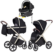 Коляска Carrello Vector CRL-6550 Nova DK791 Grey Line с базой Isofix 3 в 1 Pearl Black