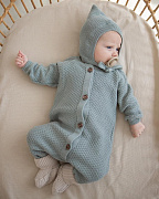 Комбинезон детский Loomknits серо-зеленый 56