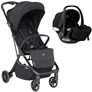 Прогулочная коляска Sweet Baby Aura + автокресло Premier Black Black