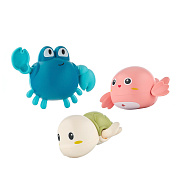 Игрушки для ванной Roxy-Kids заводные 3 шт RWIN-001 черепаха, краб, птичка