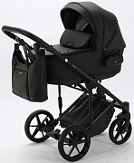 Детская коляска Adamex Zico Deluxe 2 в 1 Z-SA02 ЧЁРН.КОЖА