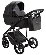 Детская коляска Adamex Mobi Deluxe 2 в 1 M-SA02 (ЧЕРНАЯ КОЖА)