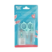 Маникюрный набор Roxy-Kids - ножницы, пилочка, кусачки RBM-001-B голубой