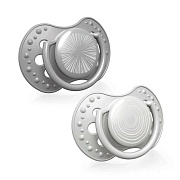 Пустышка динамическая Lovi Harmony силиконовая 2 шт 3-6 мес 22/906 серый