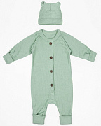 Комбинезон AmaroBaby Fashion с шапочкой зеленый 80