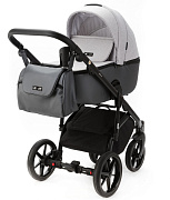 Детская коляска Adamex Nola 3 в 1 N-PS146 (СВ.СЕР. + СЕР. ПЕРЛ. КОЖА)