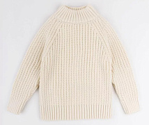 Свитер вязаный детский Amarobaby Warm с высокой горловиной молочный 98