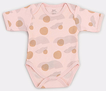 Боди Rant Hugs and Kisses Pattern с коротким рукавом Pink 68