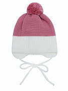 Шапочка вязаная AmaroBaby Pure Love Wind с подкладом розовый 38