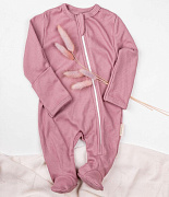 Комбинезон-слип AmaroBaby Fashion на молнии розовый 86