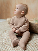 Комплект вязаный детский AmaroBaby Pure Love Set штанишки с кофточкой демисезонный бежевый 62