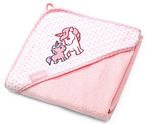 Полотенце бамбуковое BabyOno 100х100 см розовый