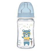 Бутылочка для кормления Canpol Babies Bonjour Paris c широким горлом 240 мл, 3м+ 35/232 голубой